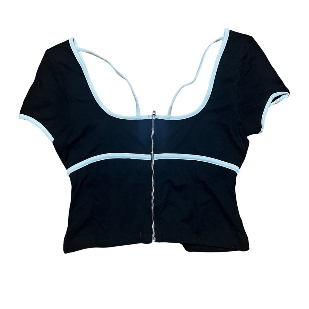 Maeve Anthropologie Sweetheart Ponte Top Black White NWT (some thread pulls) | M - Picture 4 of 8